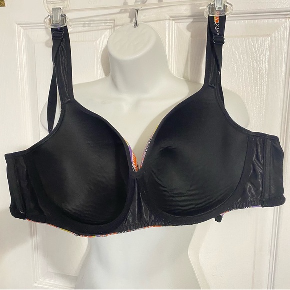 CACIQUE Colorful Paisley Floral Adjustable Strap Balconette Bra 40DD - Picture 8 of 8